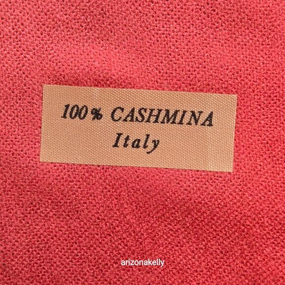 NWOT Cashmina Scarf Gradient Pink Ombre Italy - Picture 5 of 10